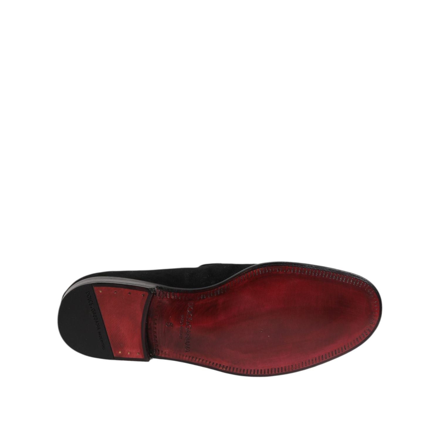 Dolce & Gabbana Black Suede Slip On Loafers Formal Shoes