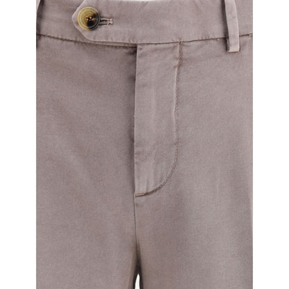 Brunello Cucinelli Gray Cotton Casual Pants