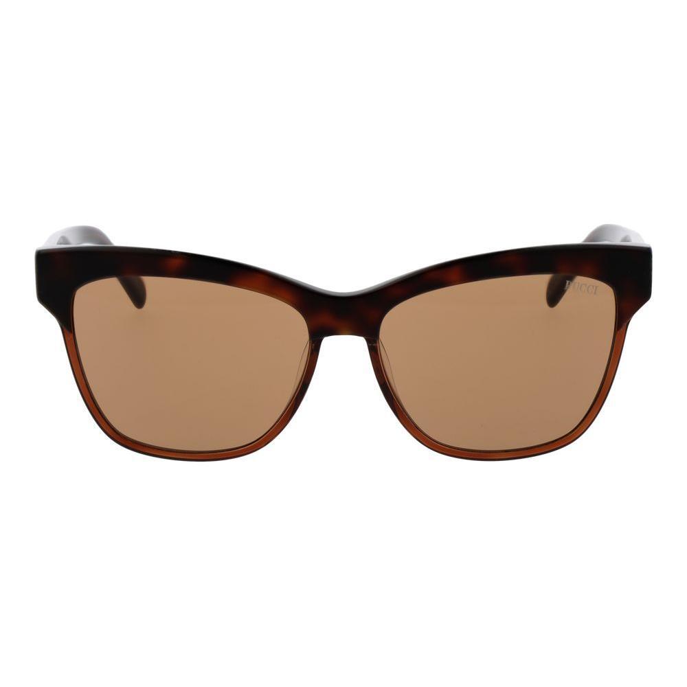 Emilio Pucci Brown Acetate Sunglasses