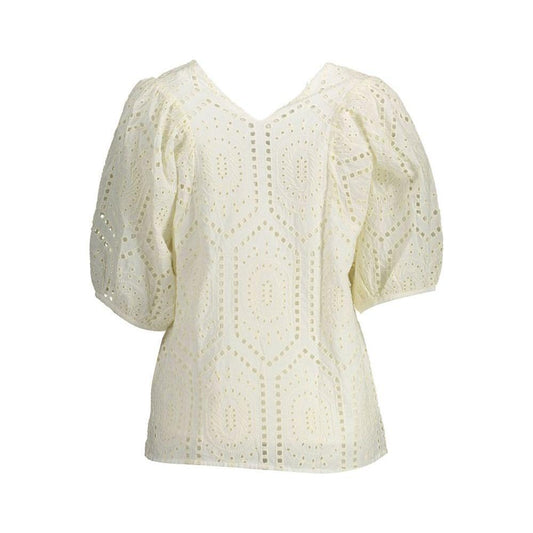 Gant White Cotton Women T-Shirt GA-14782-34
