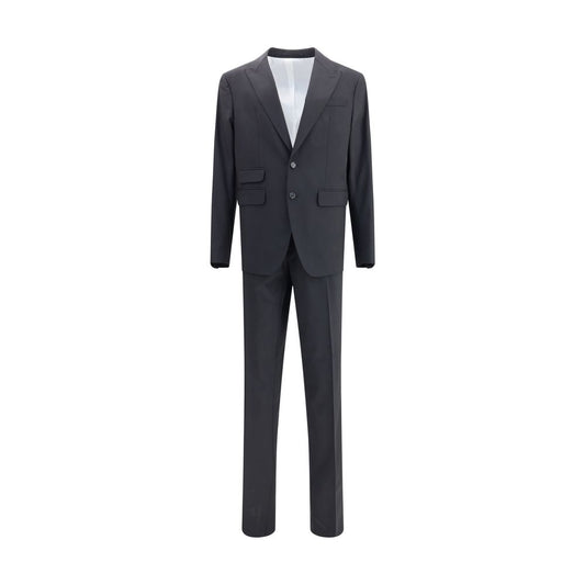 Dsquared² Black Fleece Wool Two-Piece Suit