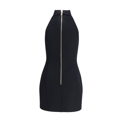Balmain Black Fleece Wool Casual Dress