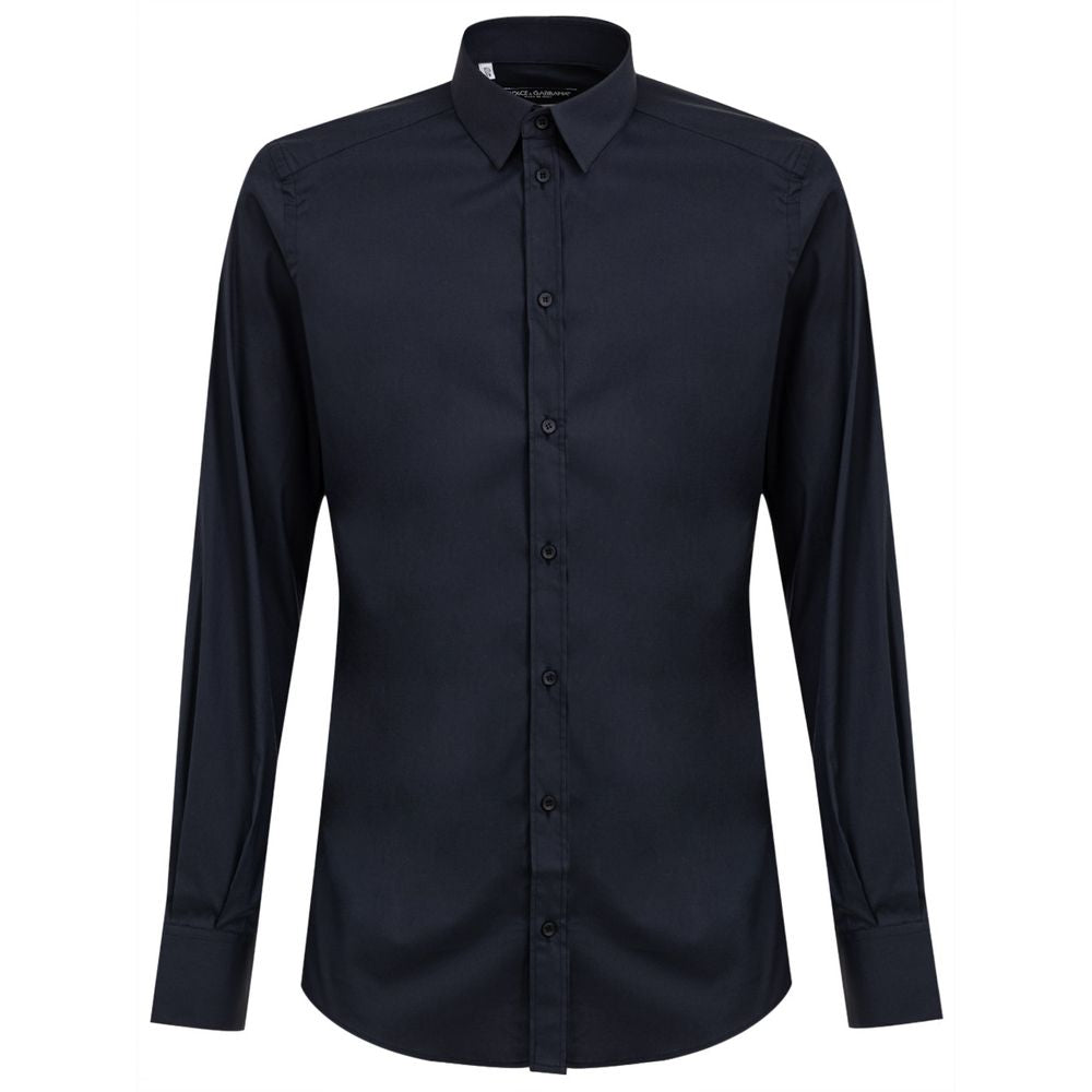 Dolce & Gabbana Blue Cotton Shirt DO-8331673-IT39 | M