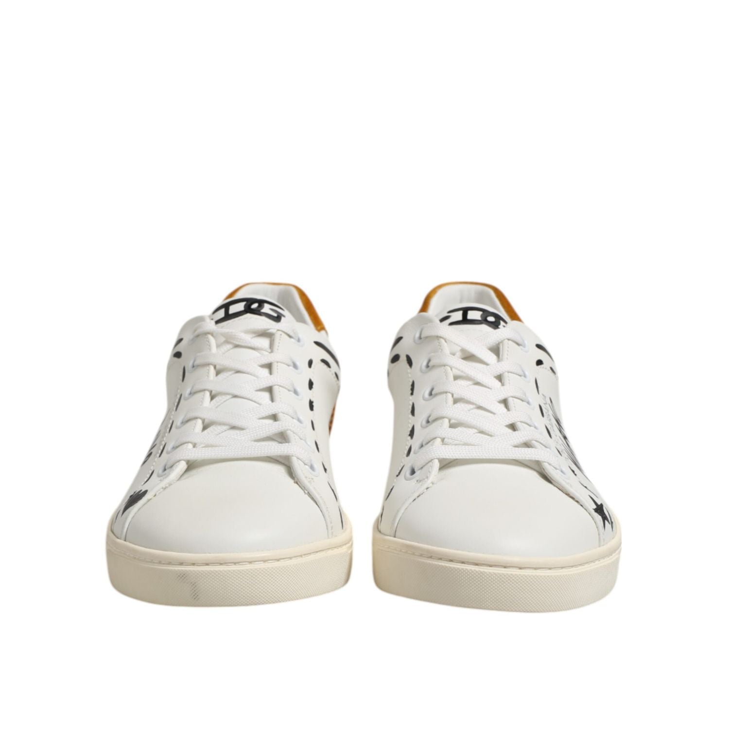 Dolce & Gabbana White Leather MILANO Low Top Sneakers Shoes