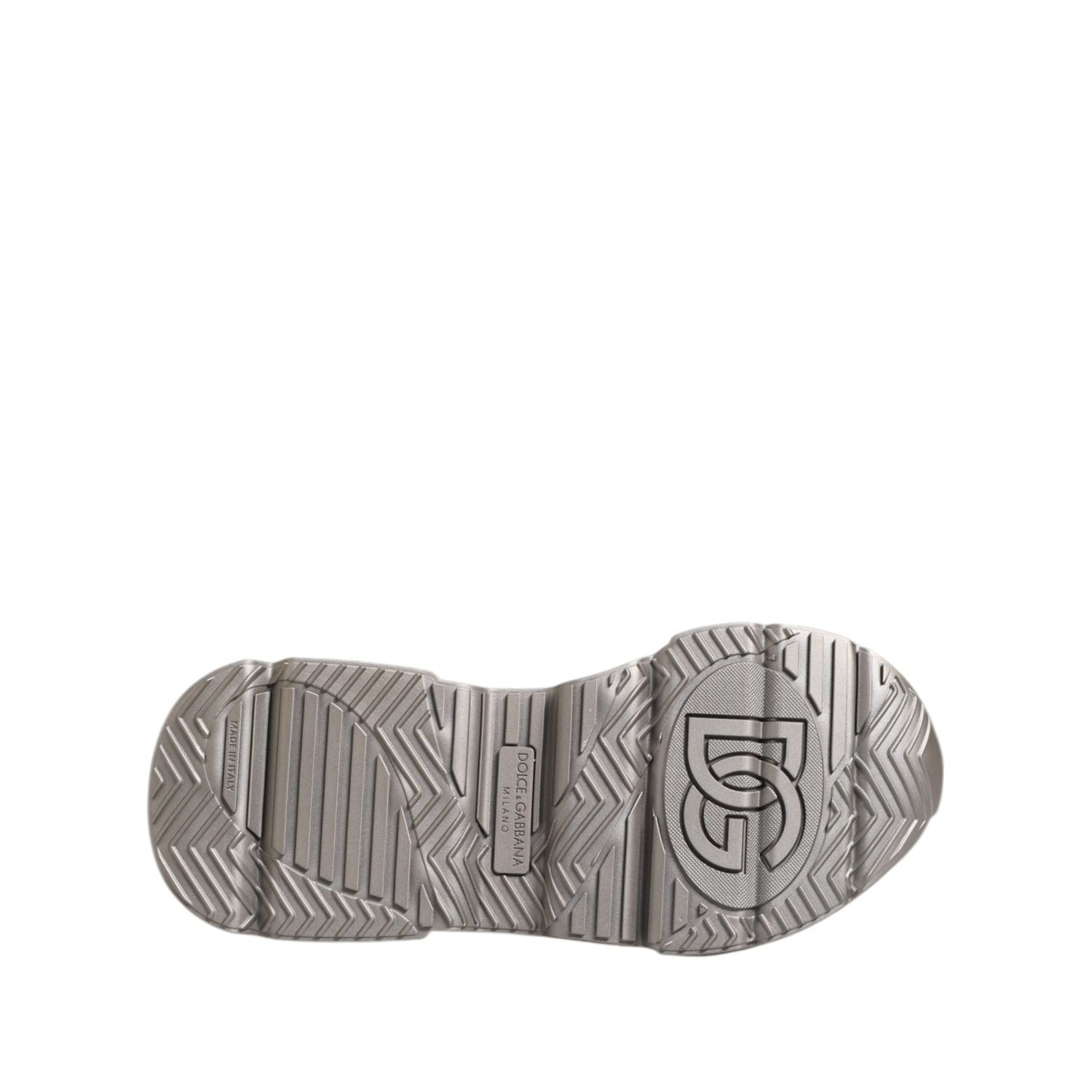 Dolce & Gabbana Silver DAYMASTER Leather Men Sneakers Shoes