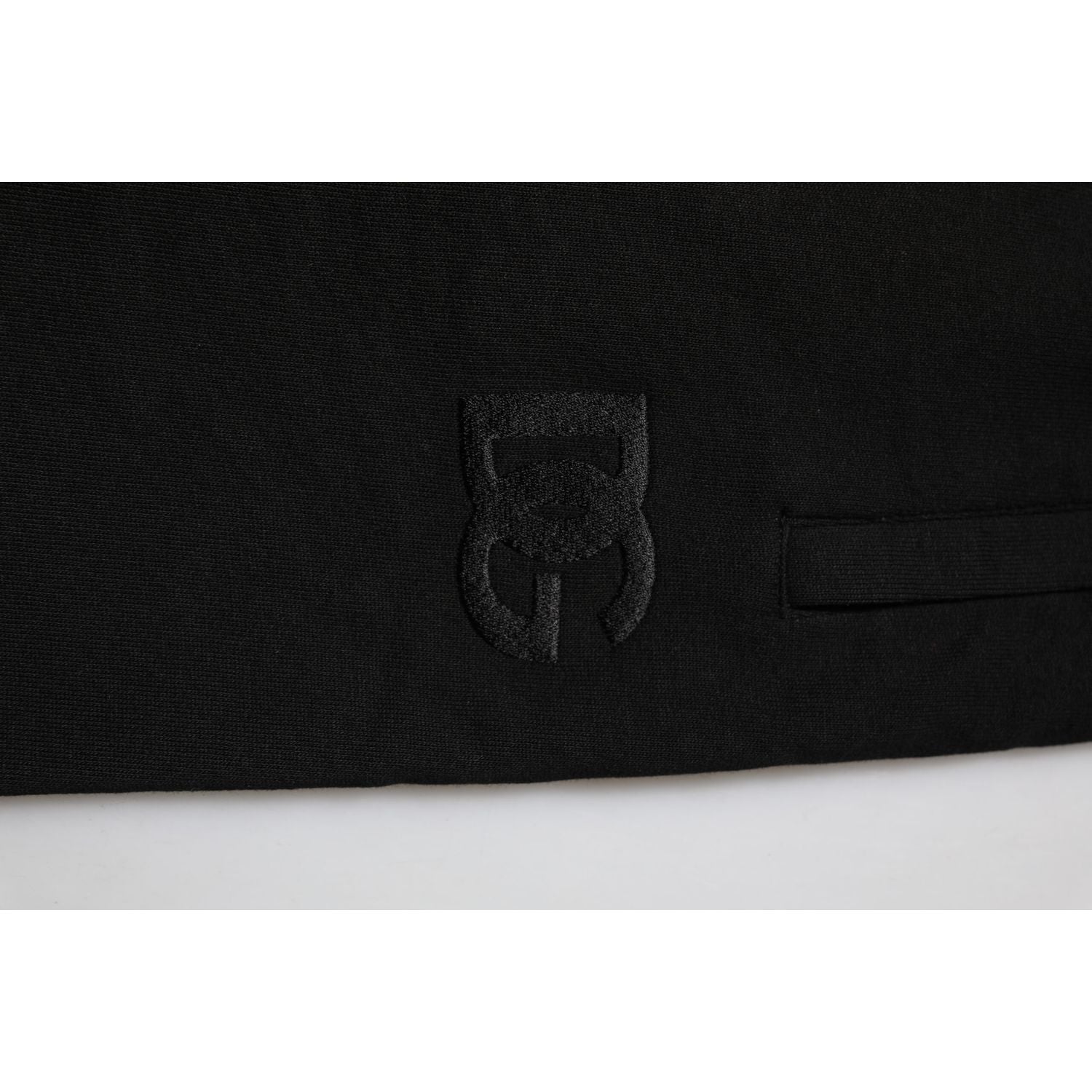 Dolce & Gabbana Black Cotton Logo Tape Men Jogger Pants