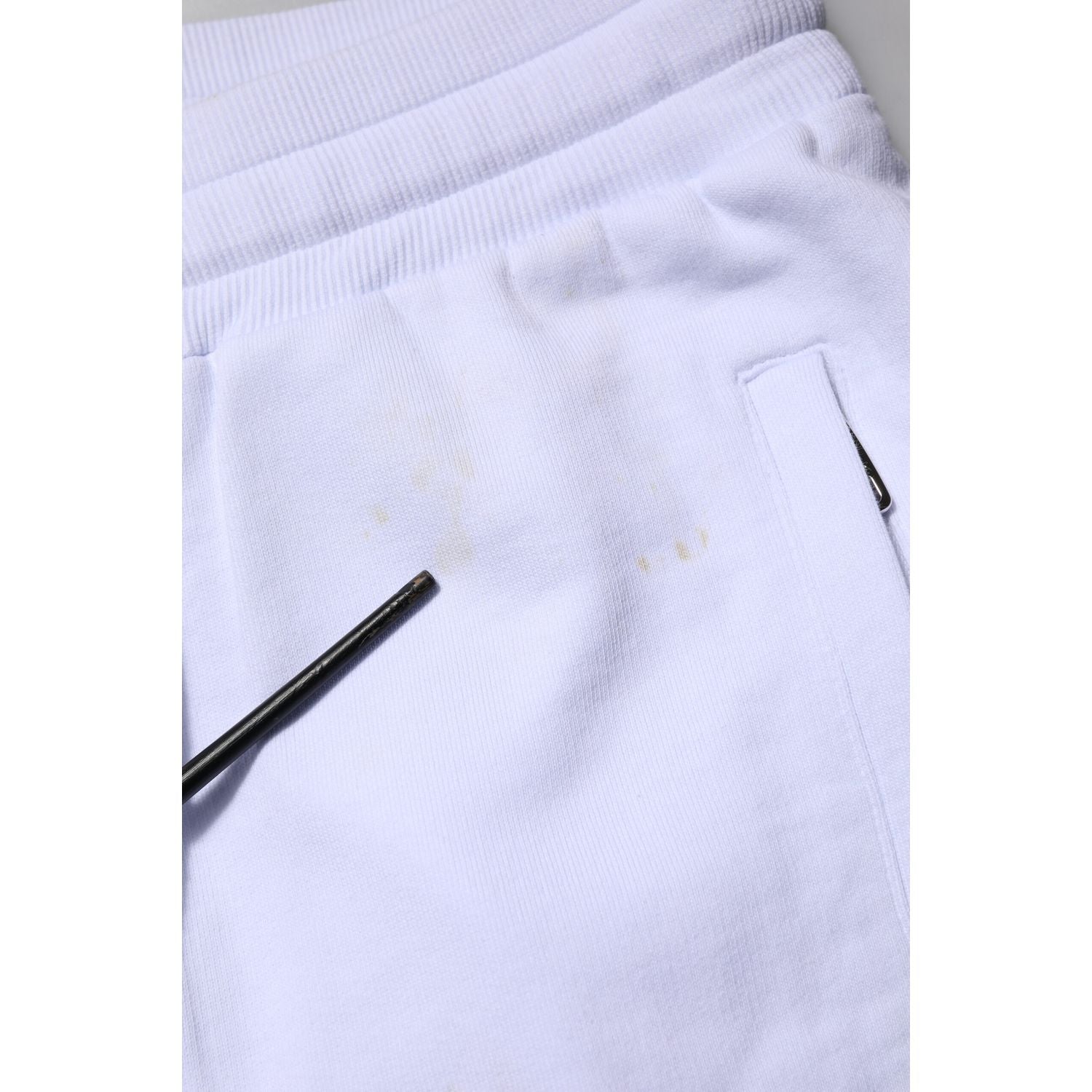 Dolce & Gabbana White Cotton Drawstring Jogger Pants