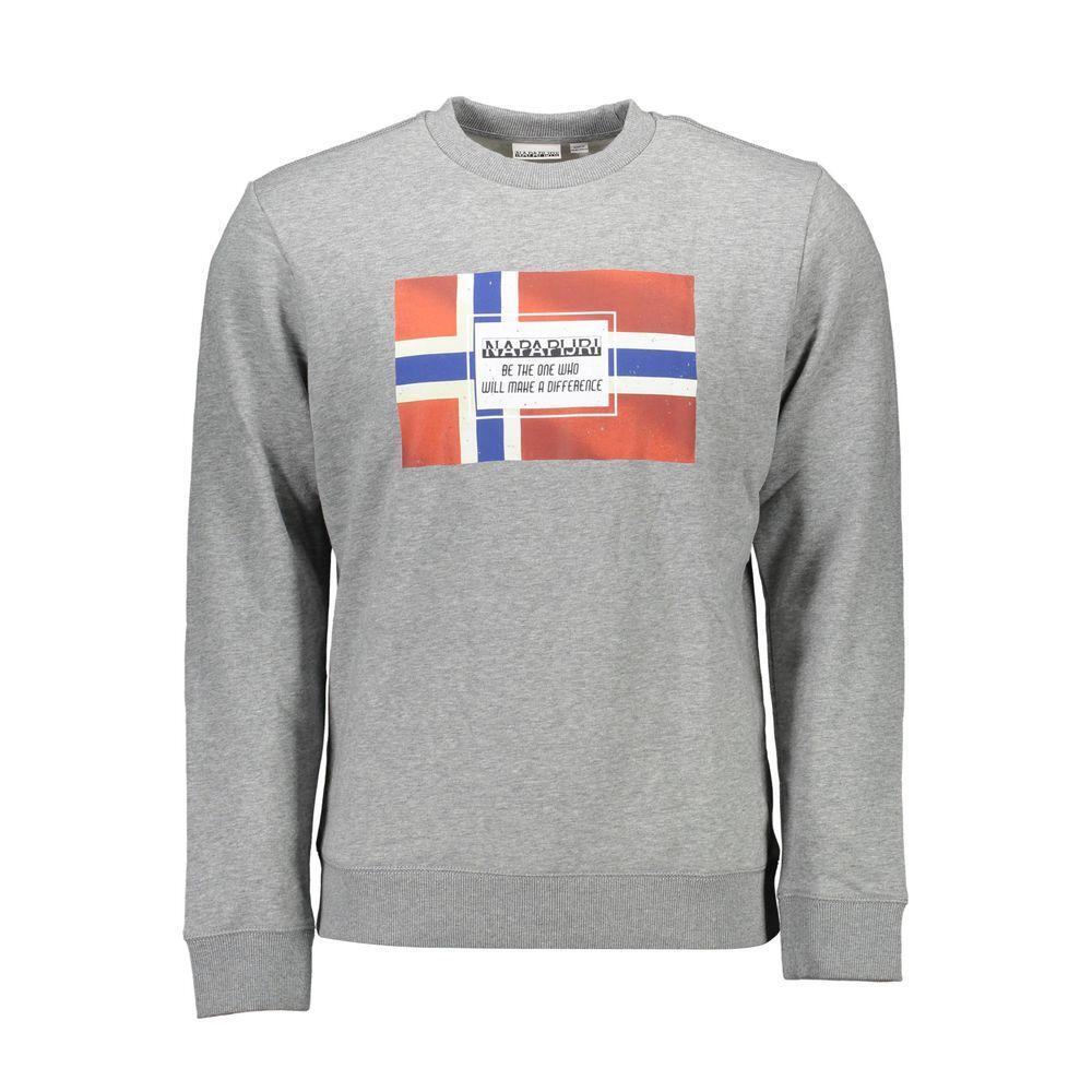 Napapijri Gray Cotton Men Sweater