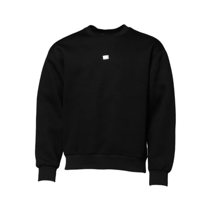 Dolce & Gabbana Black Modal DG Logo Plaque Pullover Sweater