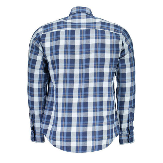 North Sails Blue Cotton Shirt NO-16382-XL