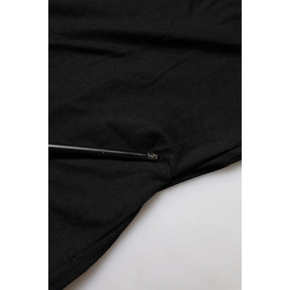 Dolce & Gabbana Black Cotton Short Sleeves Round Neck T-shirt