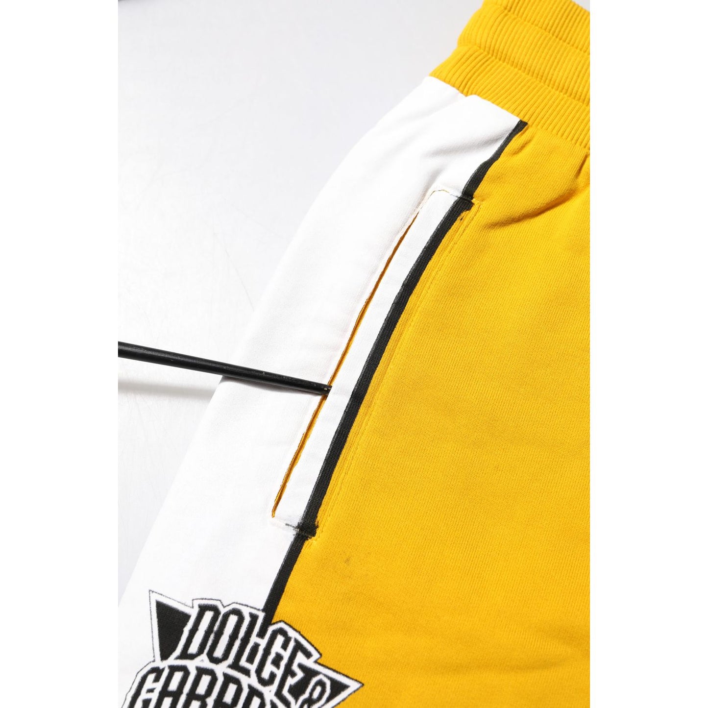 Dolce & Gabbana Yellow Cotton Printed Sweatpants Jogger Pants