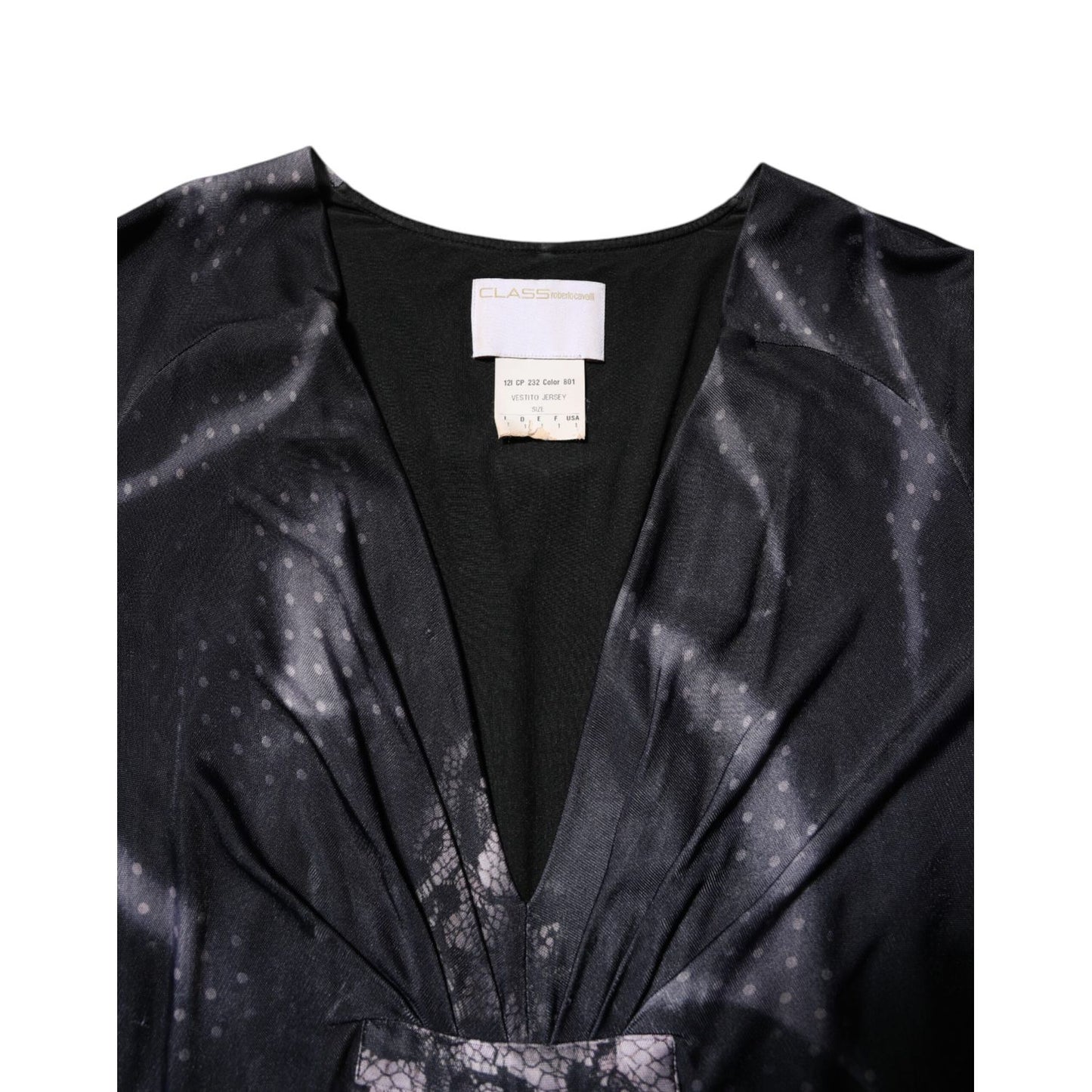 Roberto Cavalli Black Floral Viscose Sheath Midi Dress