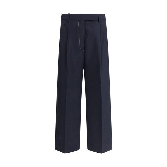Thom Browne White stitching wool Pants TH-FTC503A02872415-IT42 | L