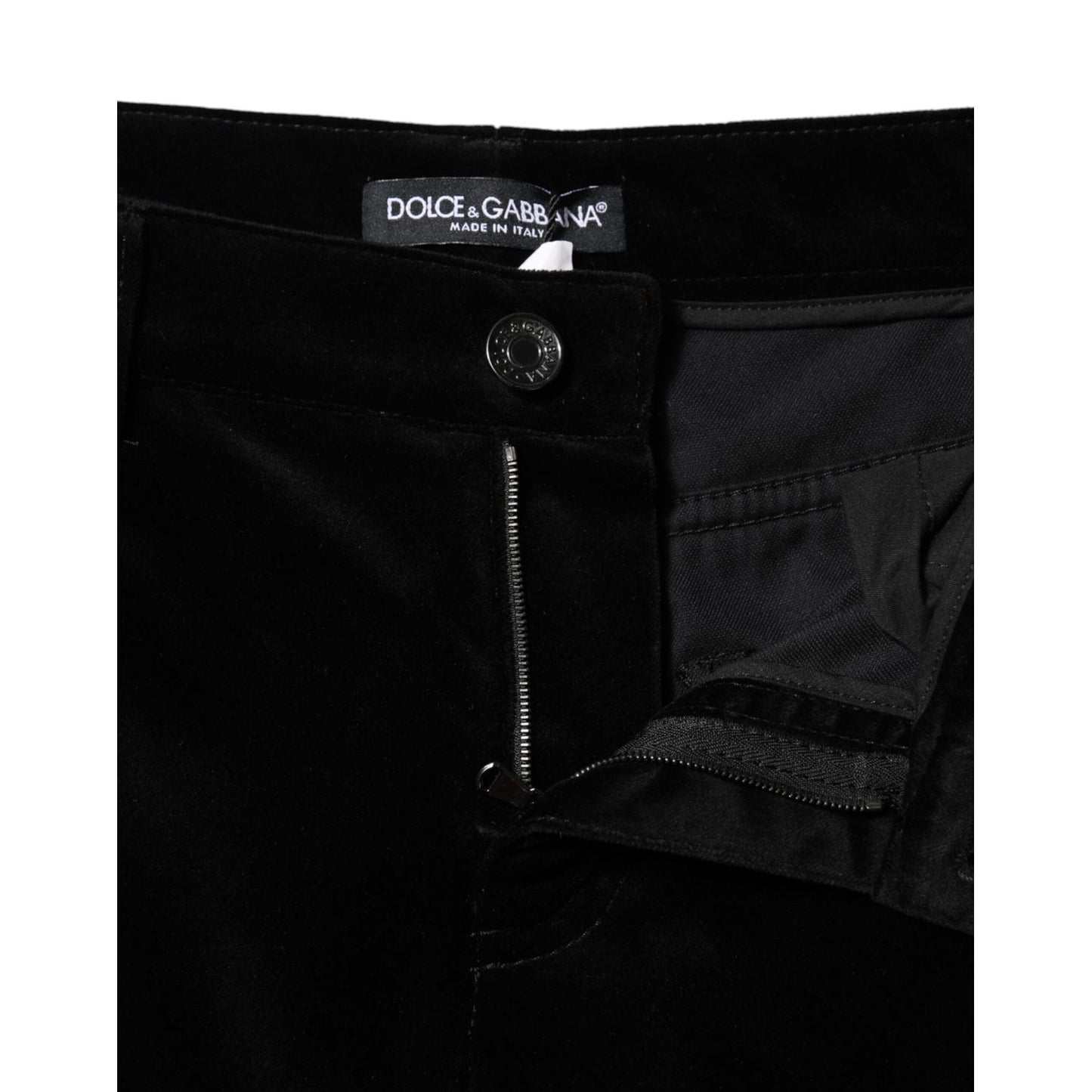 Dolce & Gabbana Black Cotton Skinny Capri Cropped Denim Jeans