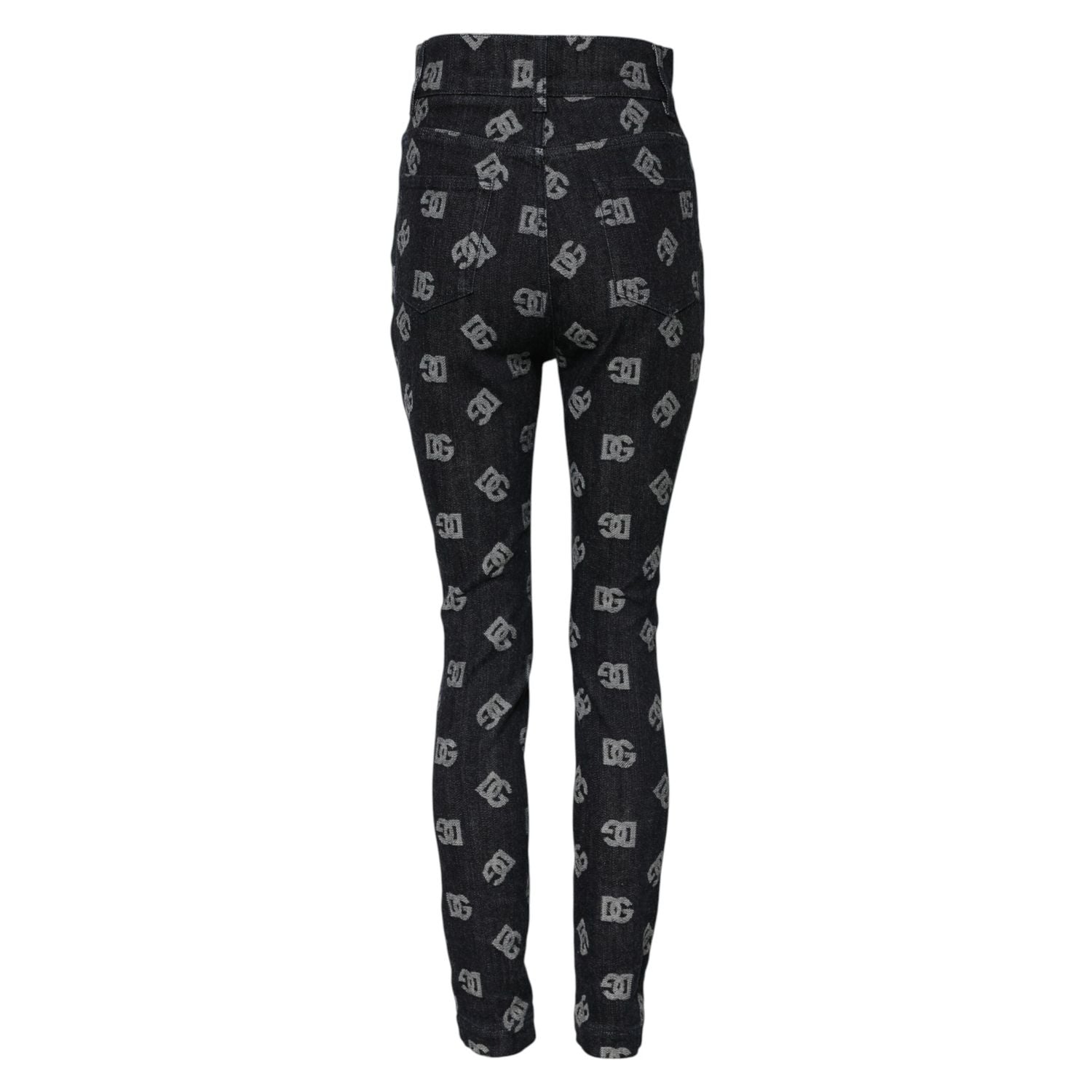 Dolce & Gabbana Black DG Logo High Waist Skinny Denim Jeans