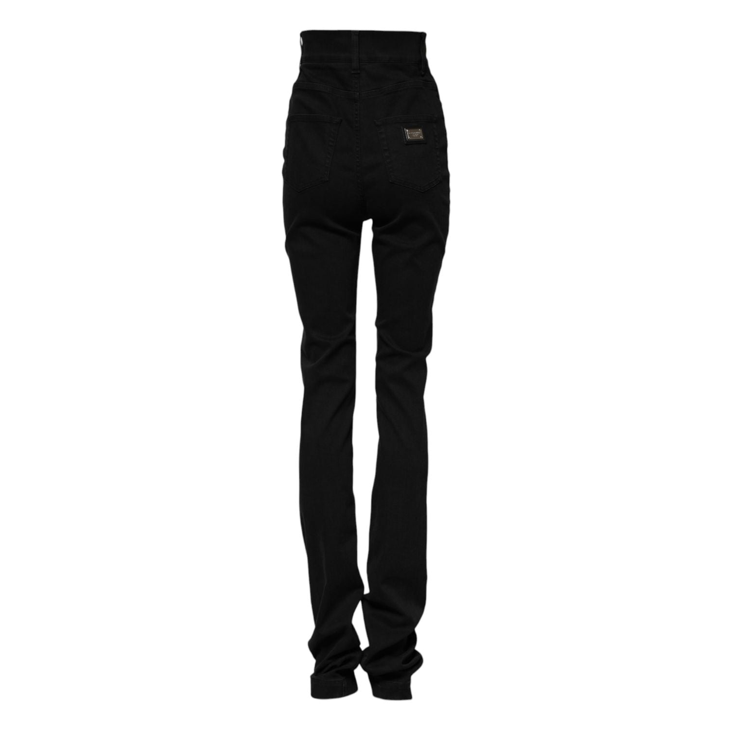 Dolce & Gabbana Black Cotton High Waist Skinny Denim Jeans