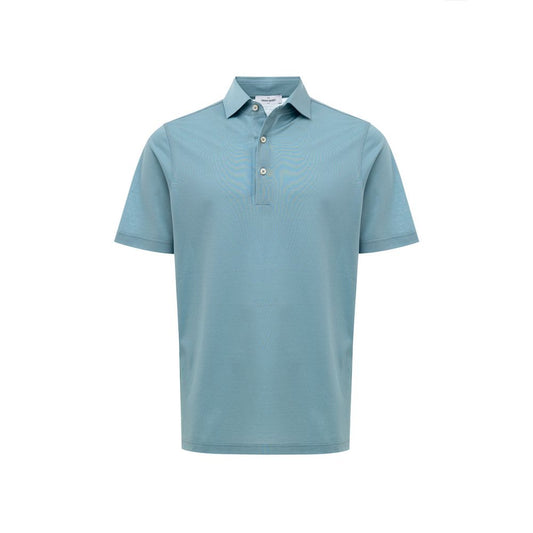 Gran Sasso Blue Cotton Polo Shirt GR-944420051436-IT50 | L