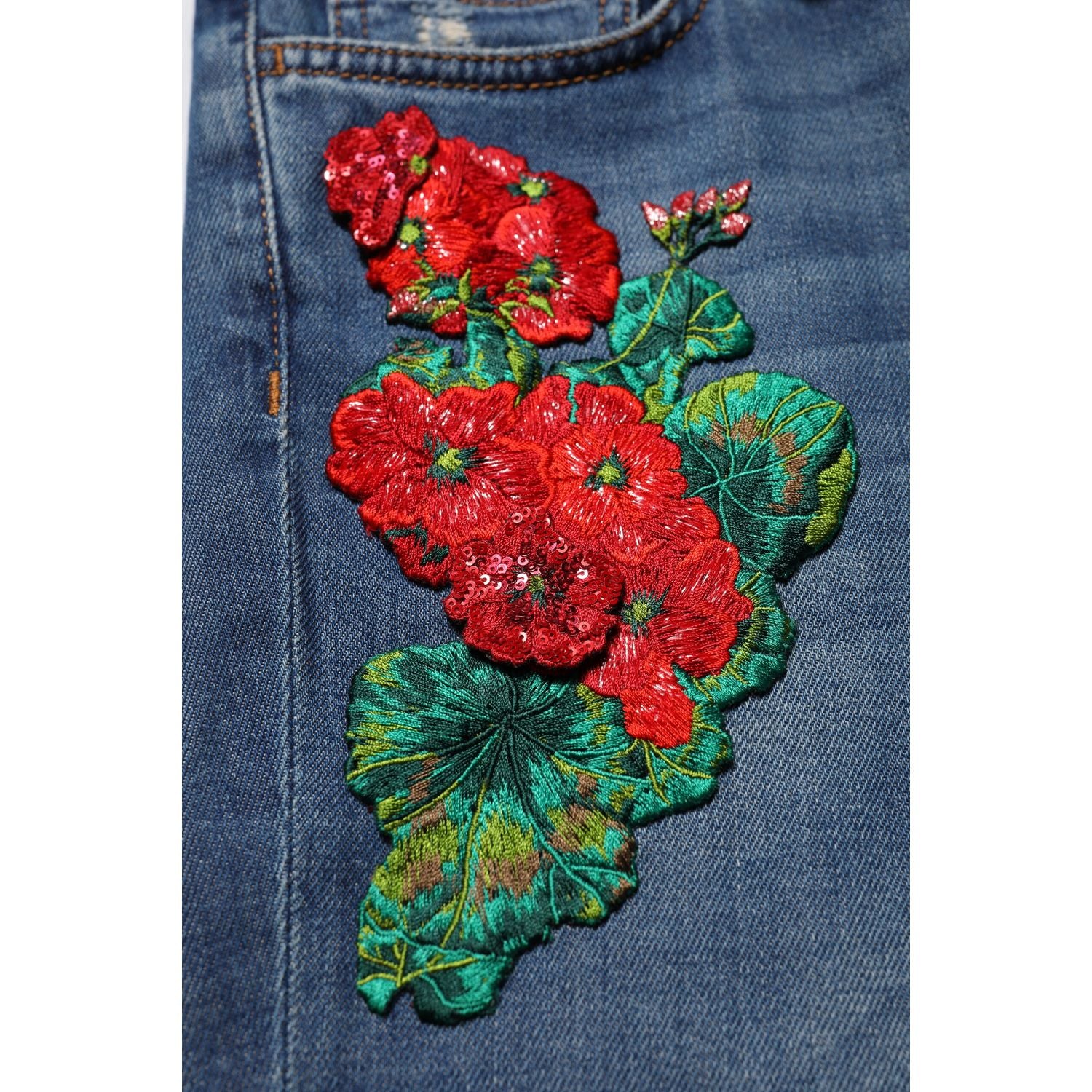 Dolce & Gabbana Blue Cotton Low Waist Skinny Denim Jeans