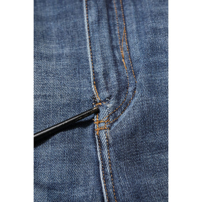 Dolce & Gabbana Blue Cotton HighWaist Skinny Denim Jeans