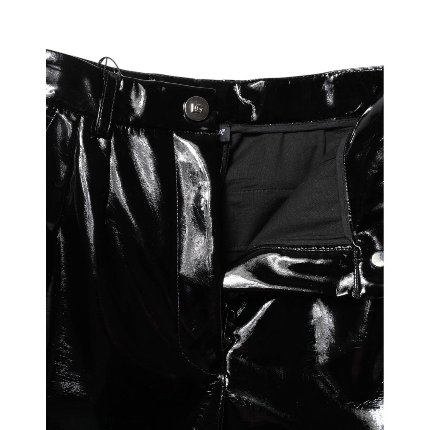 Dolce & Gabbana Black High Waist Cargo Bootcut Pants