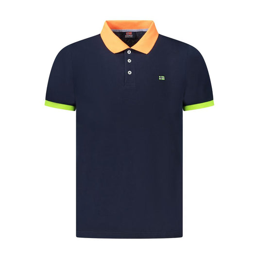 Norway 1963 Blue Cotton Men Polo Shirt NO-38997-XXL