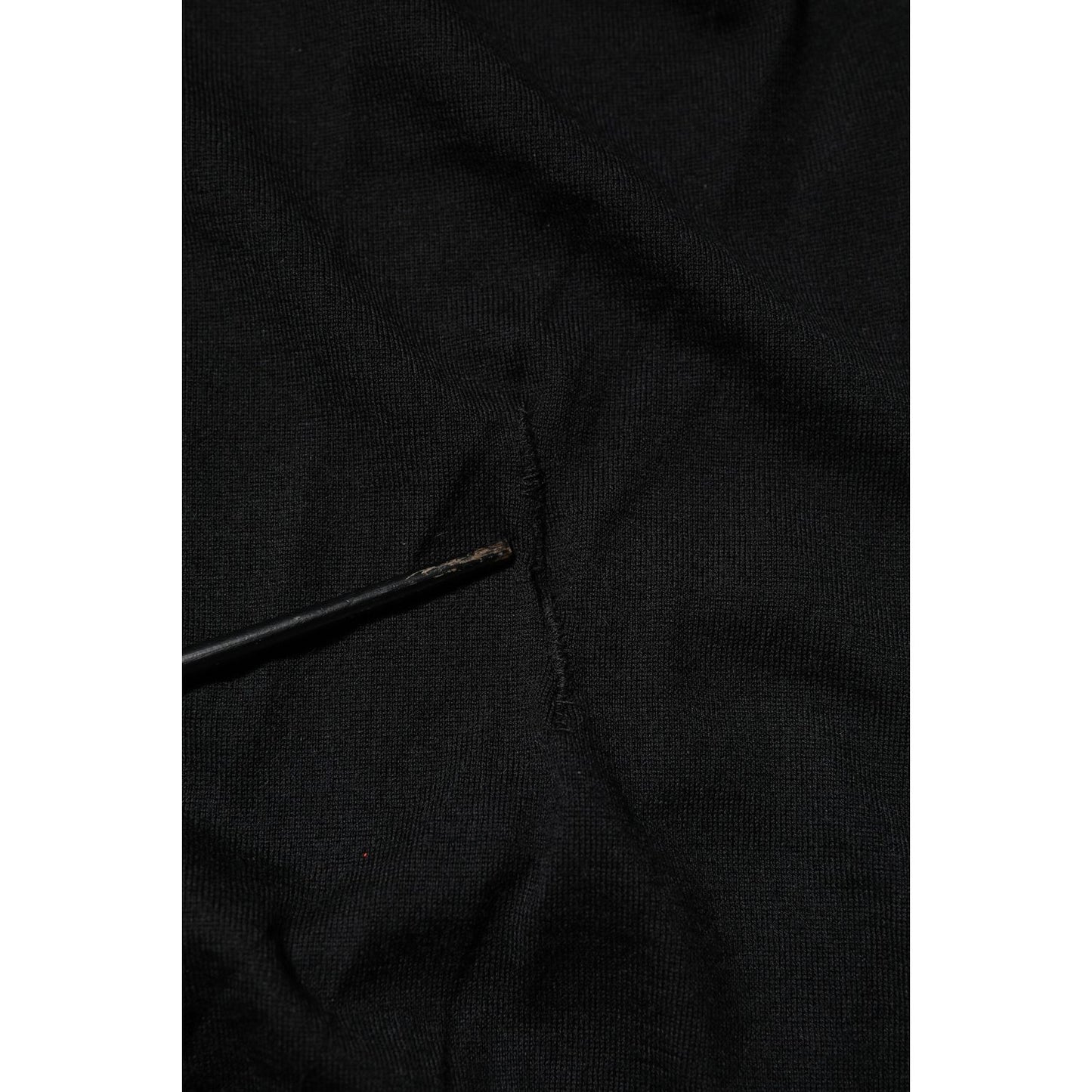 Dolce & Gabbana Black Cashmere V-Neck Long Sleeves T-shirt