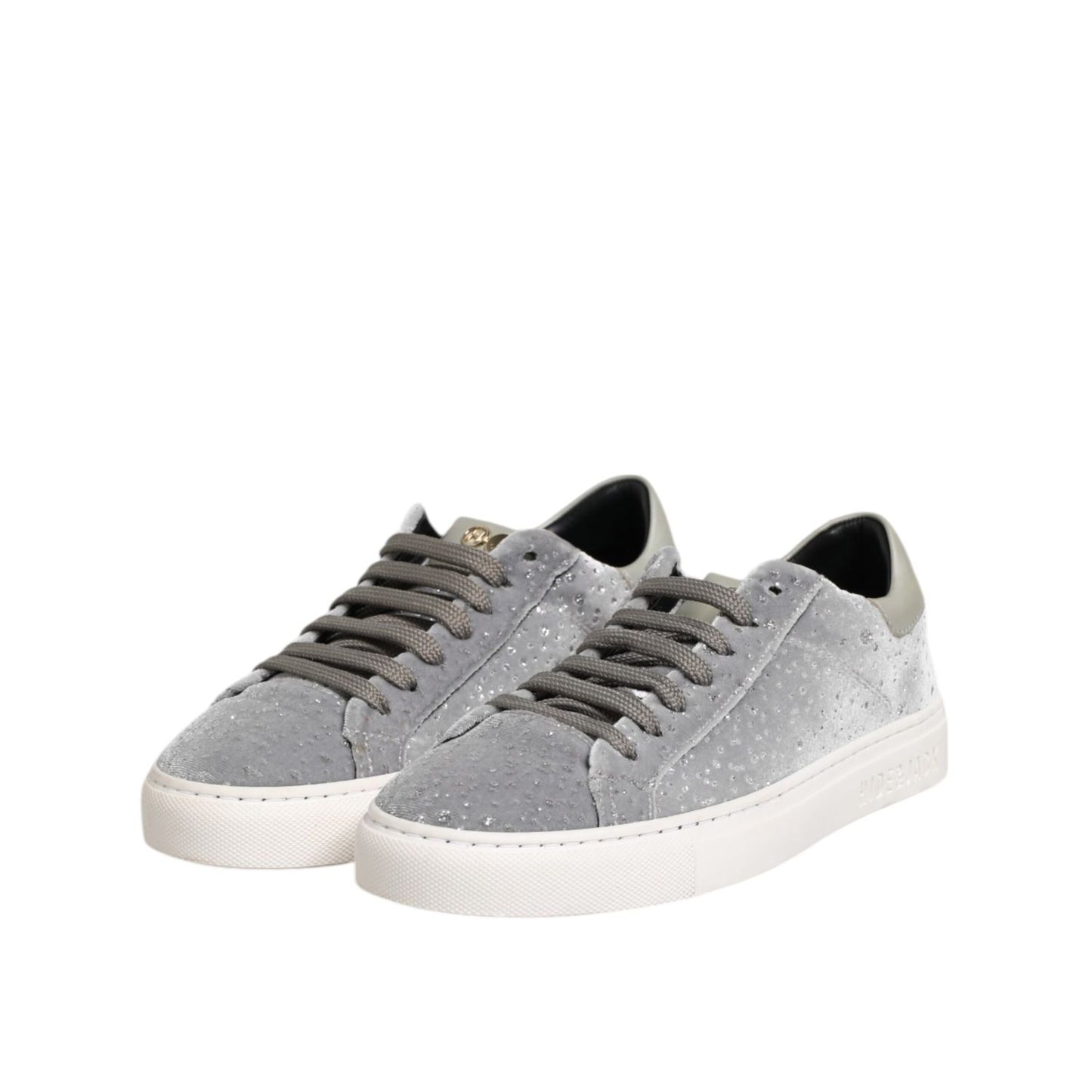 HIDE & JACK Gray Suede Low Top Lace Up Sneakers Shoes