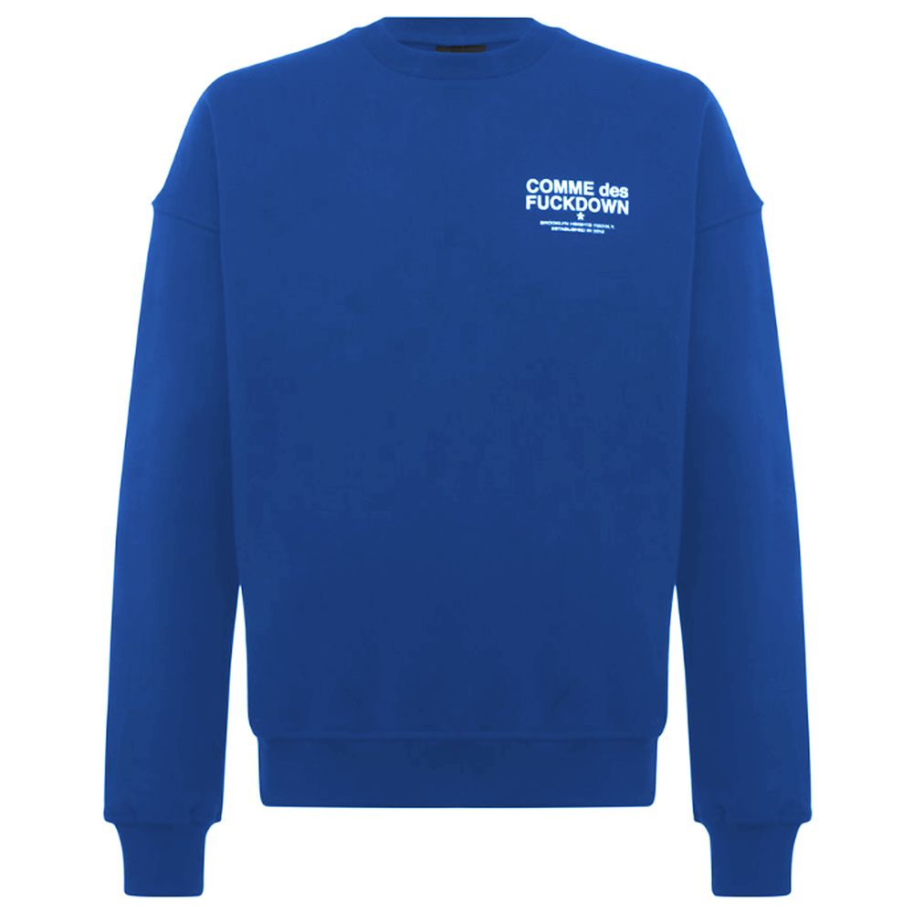 Comme Des Fuckdown Blue Cotton Sweatshirt