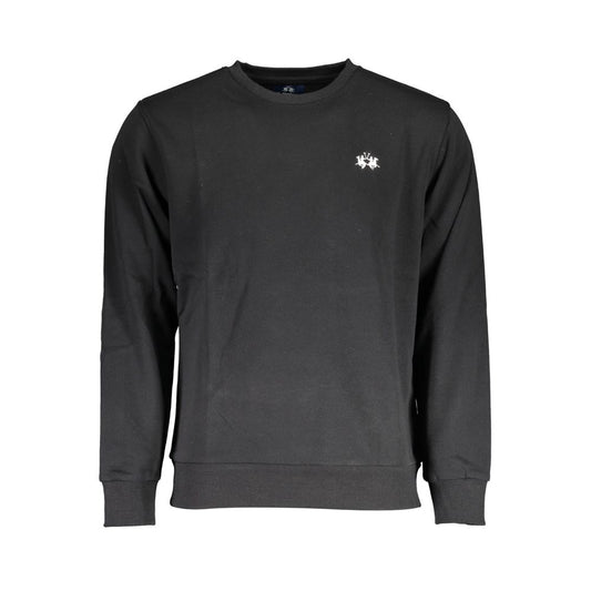 La Martina Black Cotton Sweatshirt
