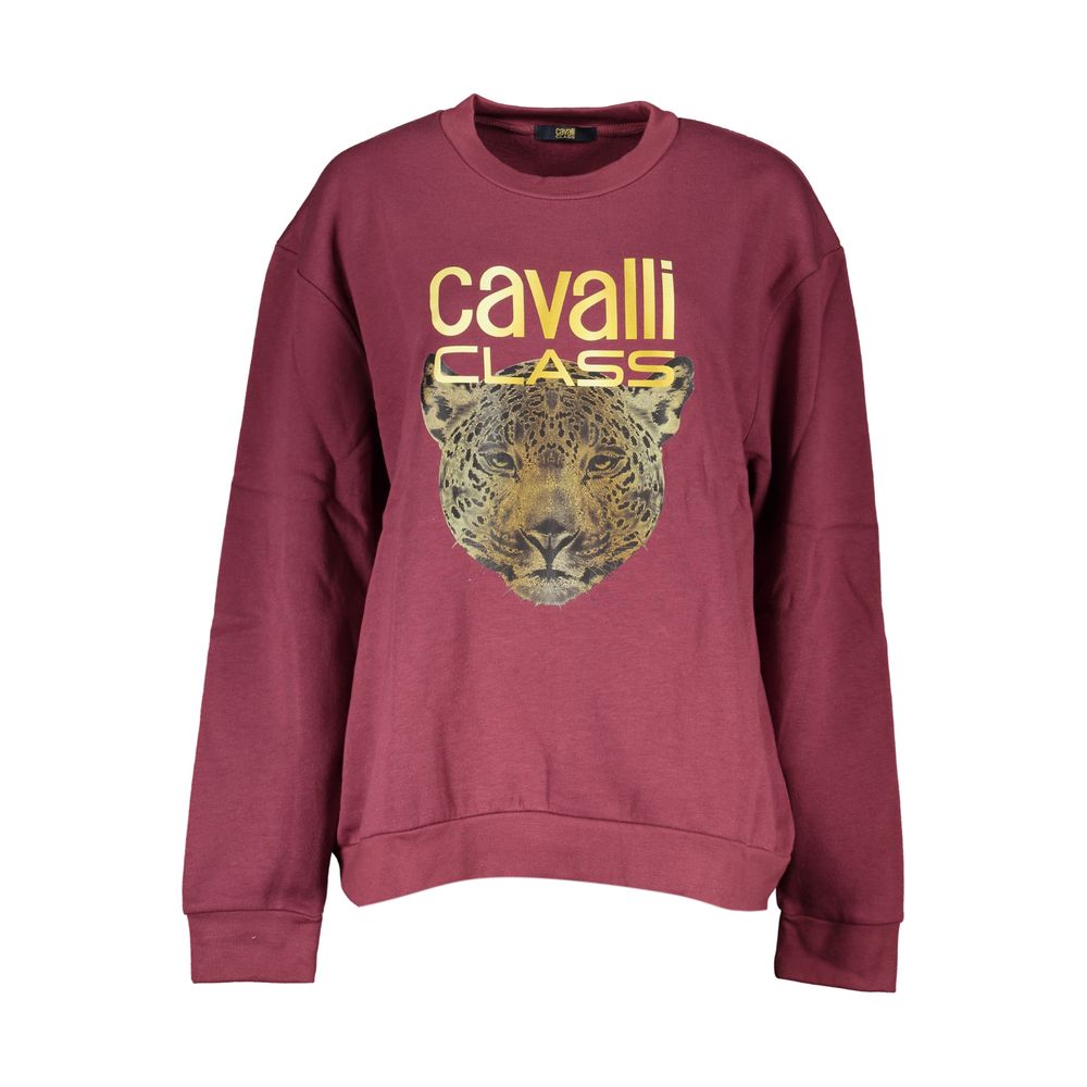 Cavalli Class Purple Cotton Sweatshirt