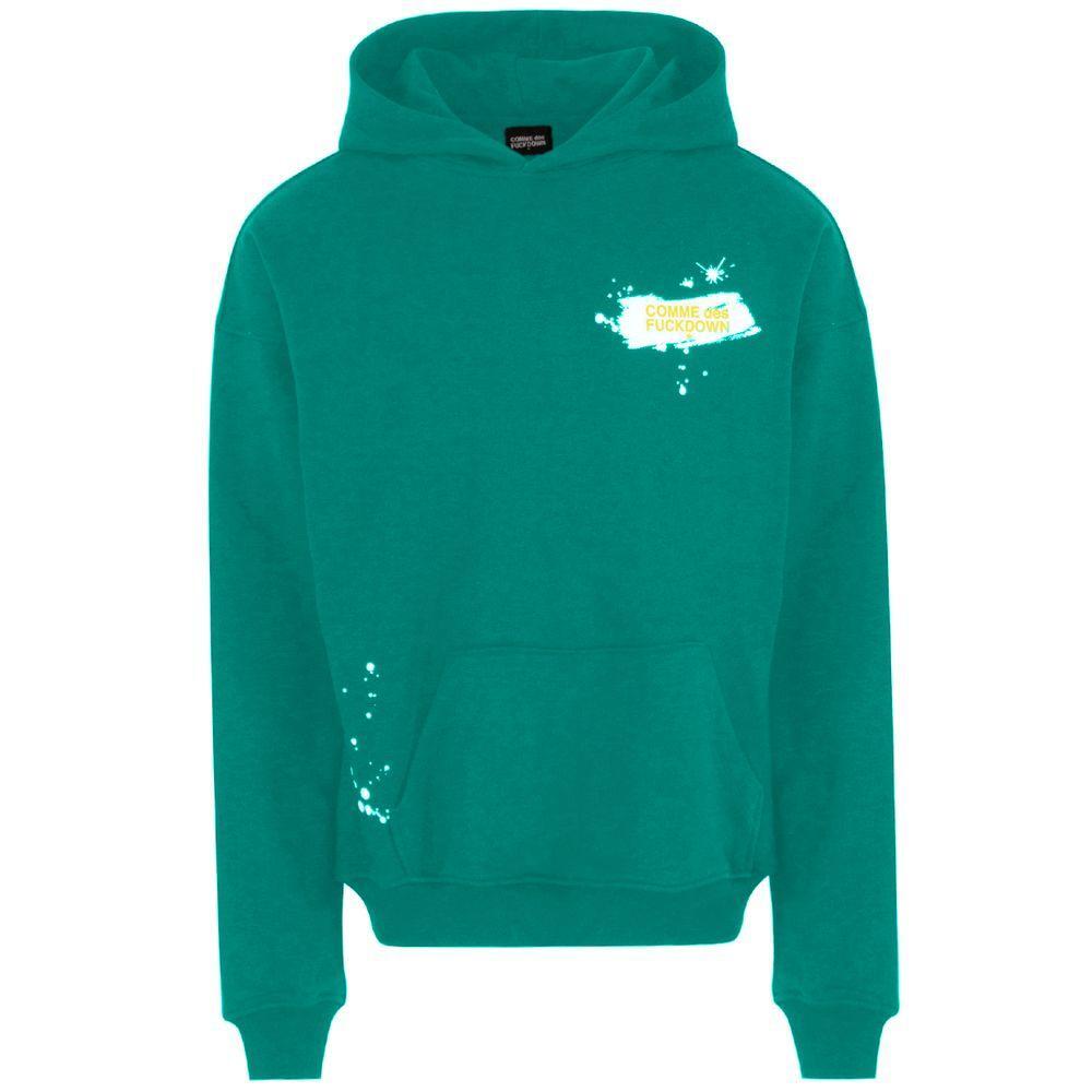 Comme Des Fuckdown Green Cotton Sweatshirt