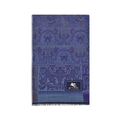 Etro Blue Wool Scarf