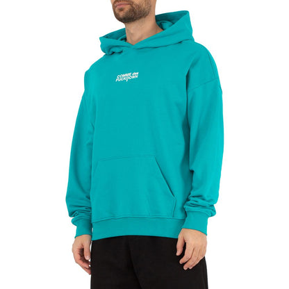 Comme Des Fuckdown Green Cotton Men Hoodie