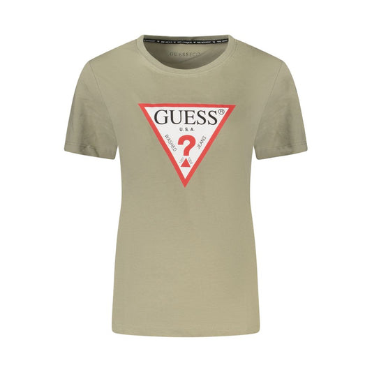 Guess Jeans Green Cotton T-Shirt
