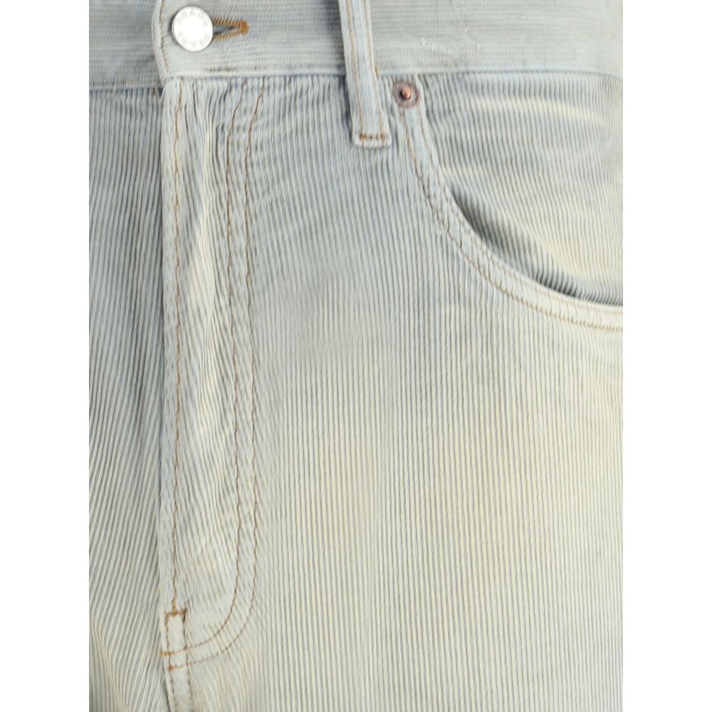 Prada Light Blue Cotton Casual Pants