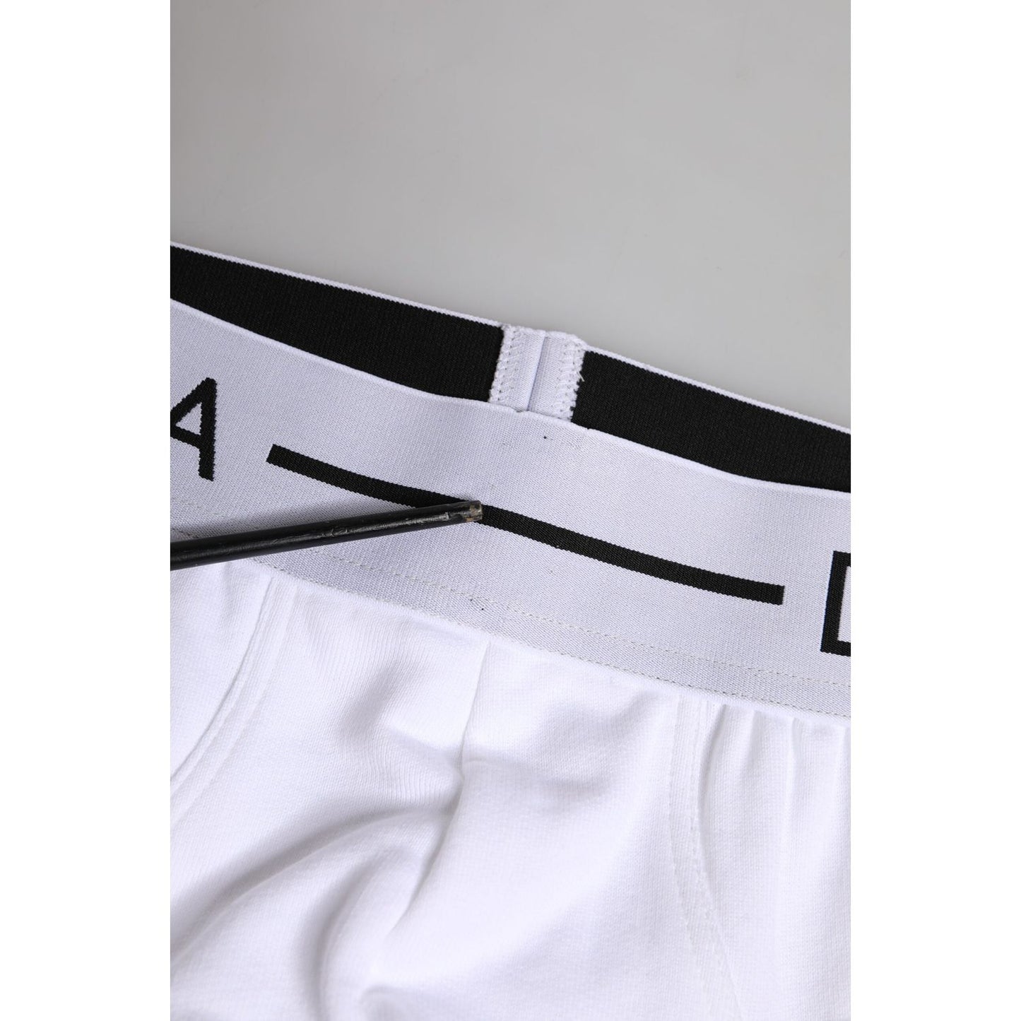 Dolce & Gabbana White Cotton Stretch Regular Brief Underwear