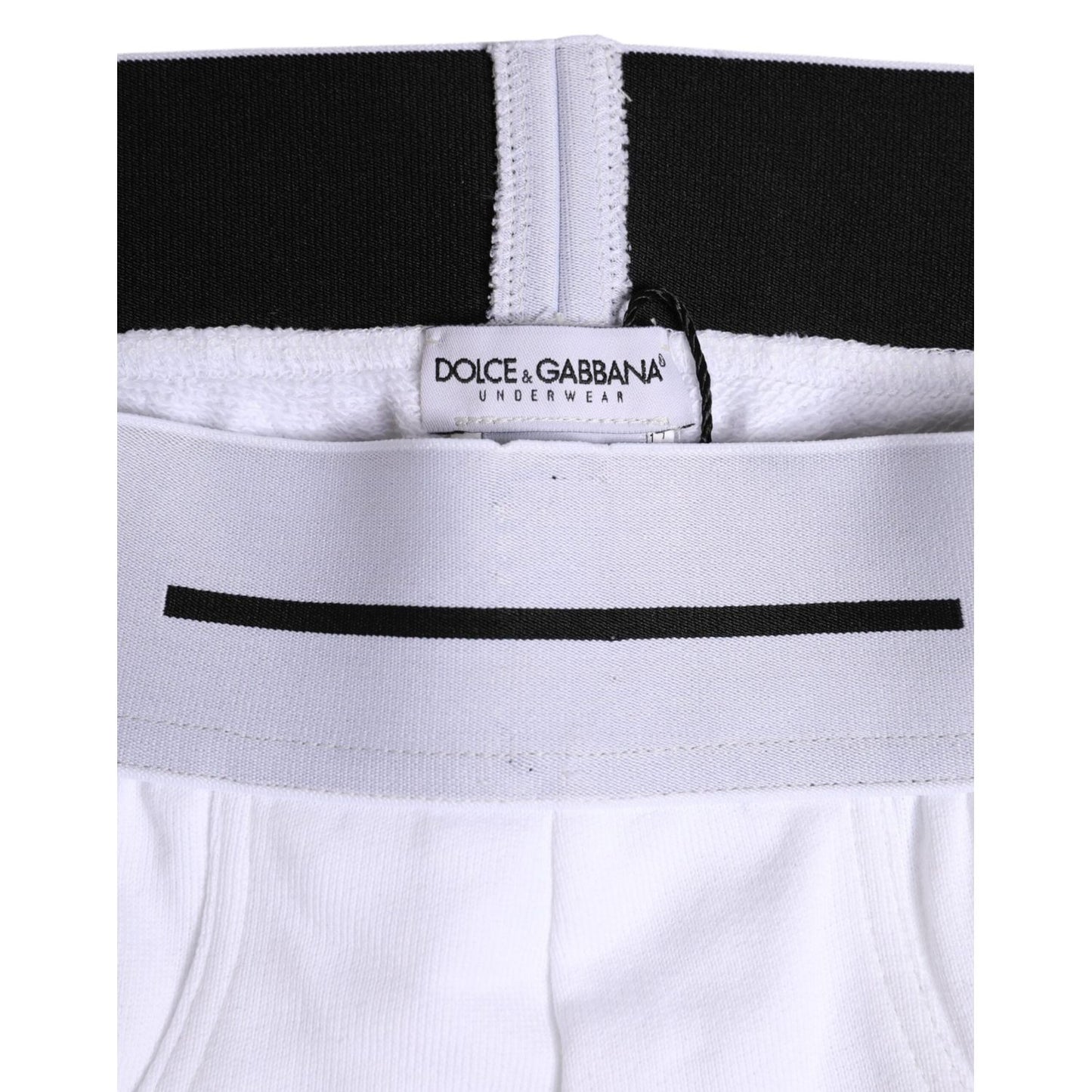 Dolce & Gabbana White Cotton Stretch Regular Brief Underwear