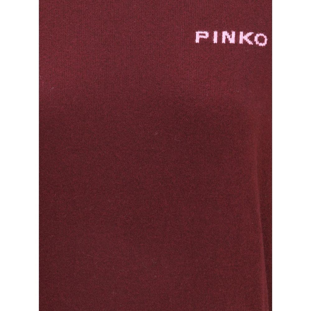PINKO Bordeaux Wool Sweatshirt