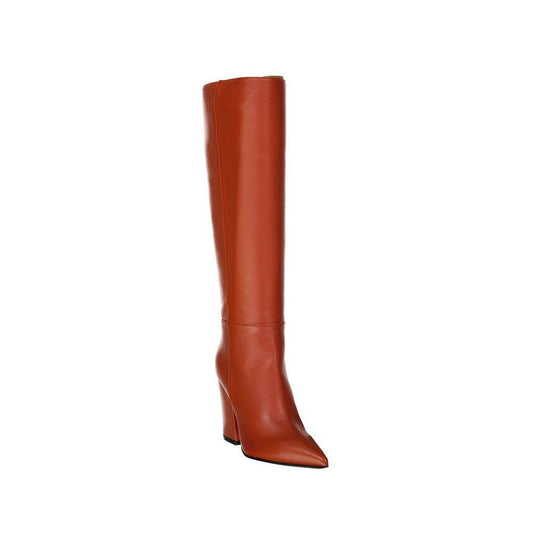 Sergio Rossi Leather Heel Boots SE-8774959235284-EU35/US5