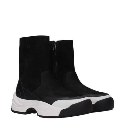 Kenzo Black Leather Ankle Boots