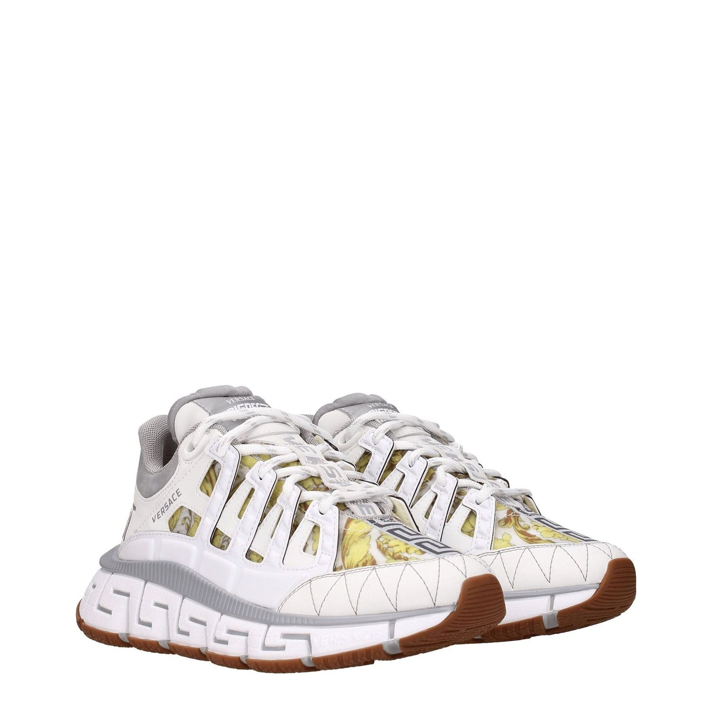 Versace White Leather Athletic Sneakers 1728,75667636384,Athletic - Sneakers - Shoes,EU37.5/US7.5,EU38.5/US8.5,New with tags,Shoes,Sneakers - Shoes,Versace,White,Women