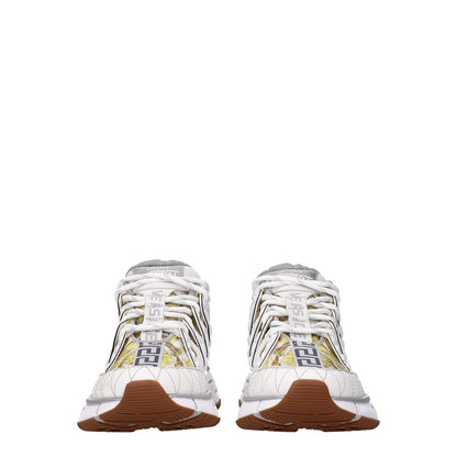 Versace White Leather Athletic Sneakers 1728,75667636384,Athletic - Sneakers - Shoes,EU37.5/US7.5,EU38.5/US8.5,New with tags,Shoes,Sneakers - Shoes,Versace,White,Women