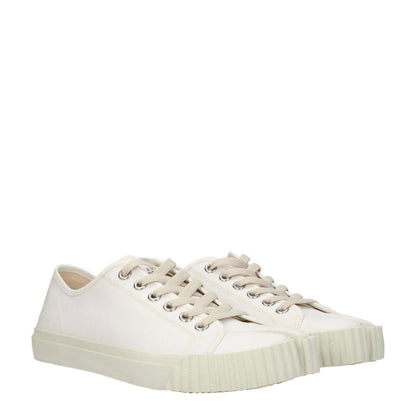 Maison Margiela White Fabric Low Top Sneakers
