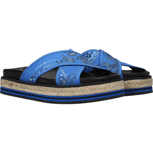 Kenzo Blue Fabric Slippers Sandals KE-8547243426057-EU37/US7