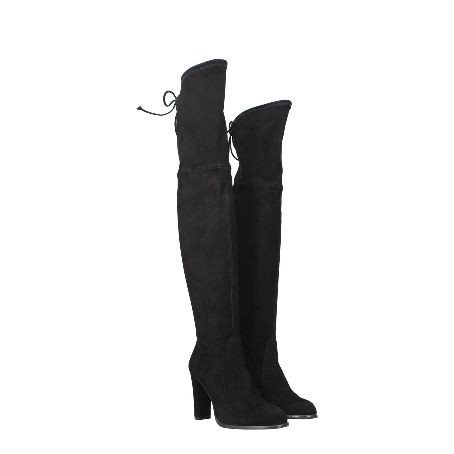 Stuart Weitzman Black Leather Over The Knee