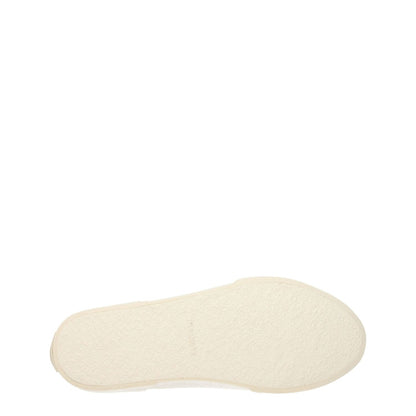 Sole view of Jil Sander Beige Fabric High Top Sneakers with rubber sole and round toe design.