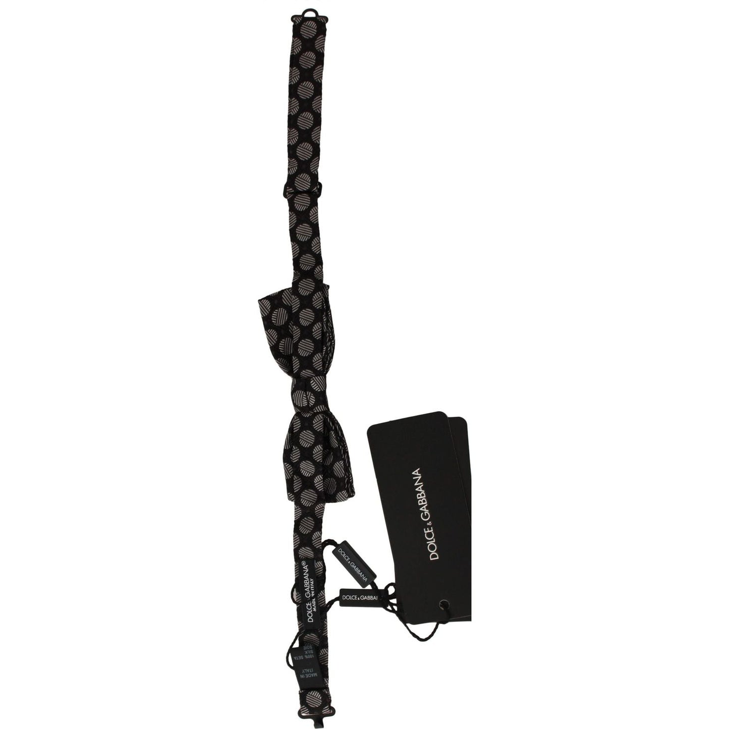 Dolce & Gabbana Brown Silk Polka Dot Jacquard Men Bow Tie Papillon Bow Tie