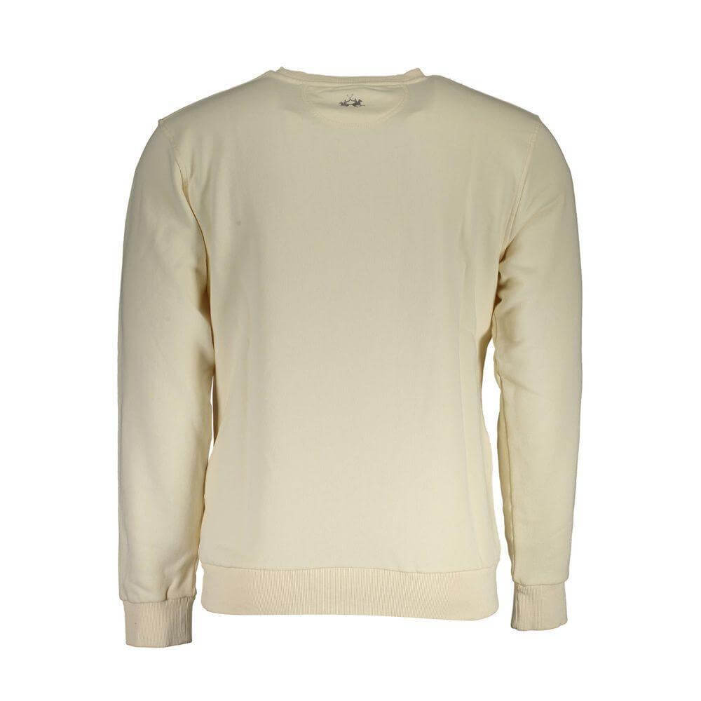 La Martina White Cotton Sweatshirt
