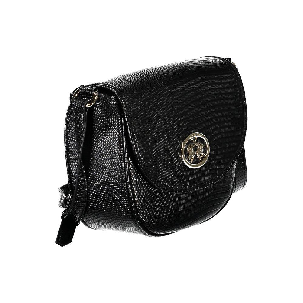La Martina Black Polyethylene Handbag